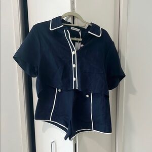 Simkai Midnight Shirt and Shorts Set